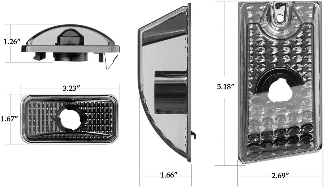 Smoked Housing Cab Roof Lights with T10 Halogen Bulbs N2141