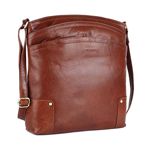 Large Soft Real Leather Womens Crossbody Handbags and Purses Y682