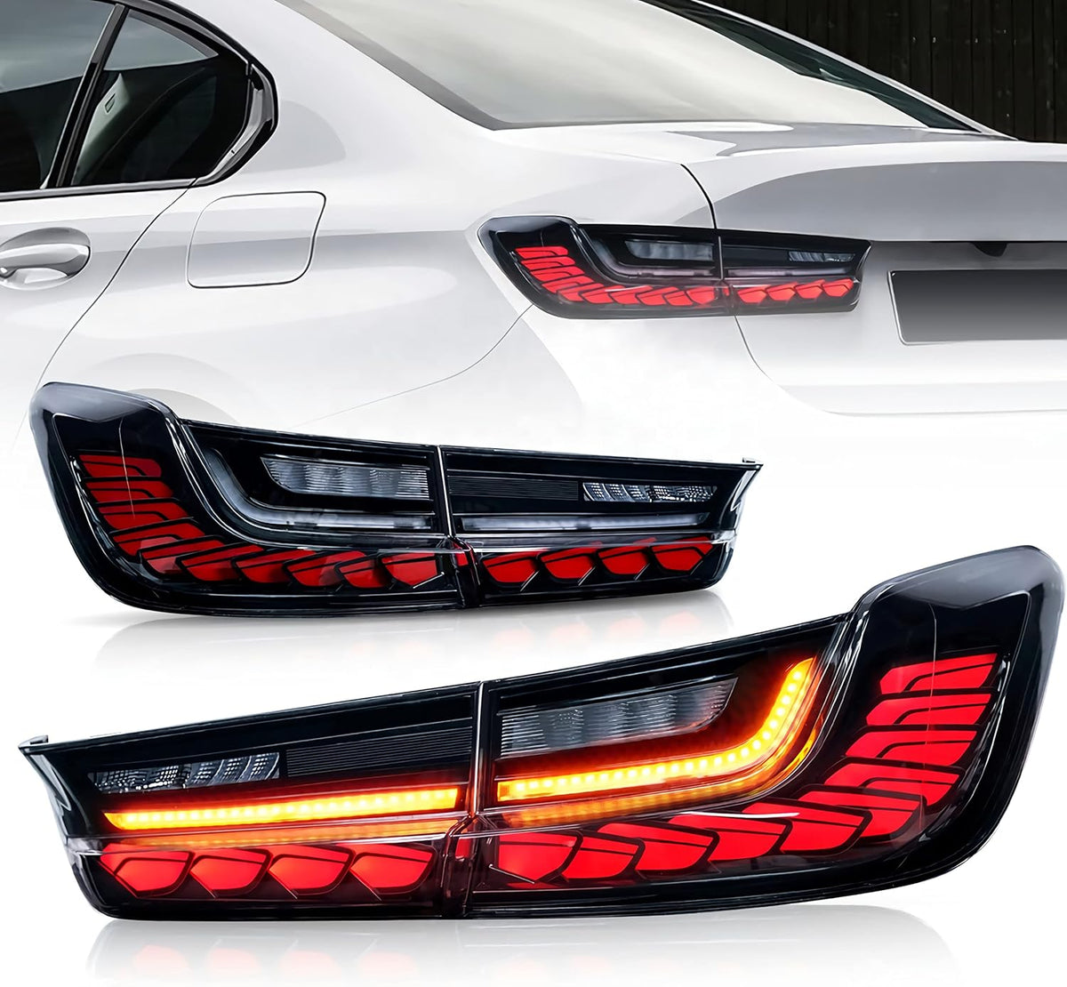 LED Tail Lights Assembly for BMW 3 Series G20 2019-2021 with Sequential Turn Light O27806