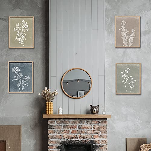 Framed Boho Botanical Print Wall Art Set of 4 M2926