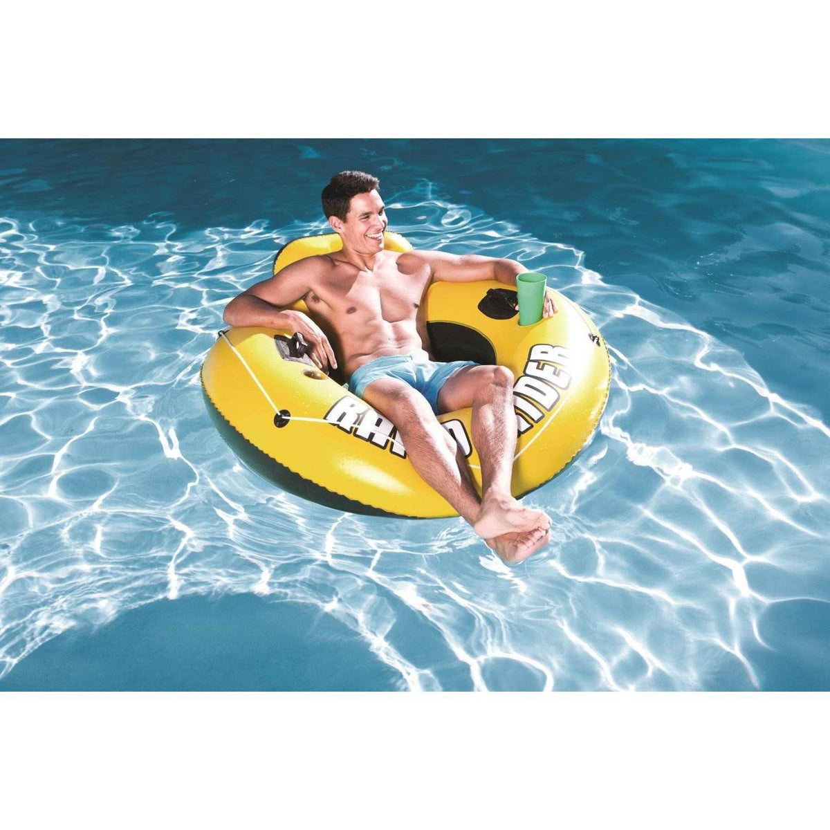 2-Pack 53x22 Raft Tubes with Handles Cup Holders K3142