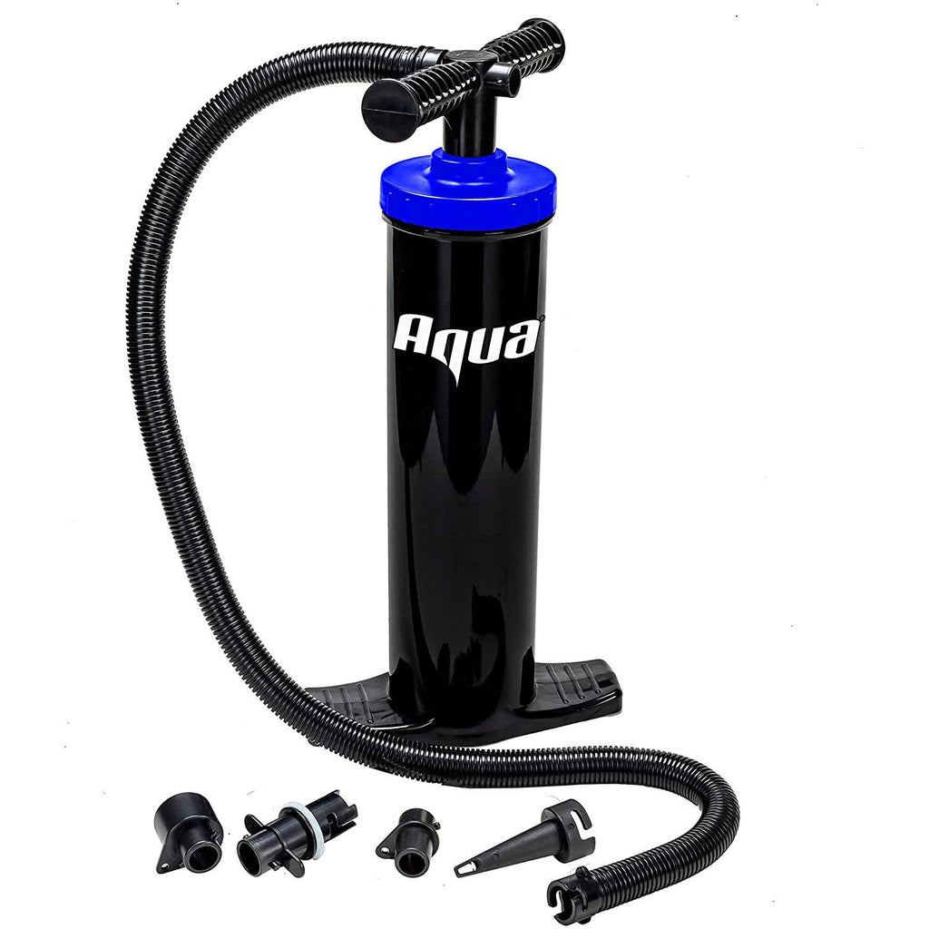 Navy Hibiscus 2 in 1 Pool Float with Caddy and Hand Pump J10190