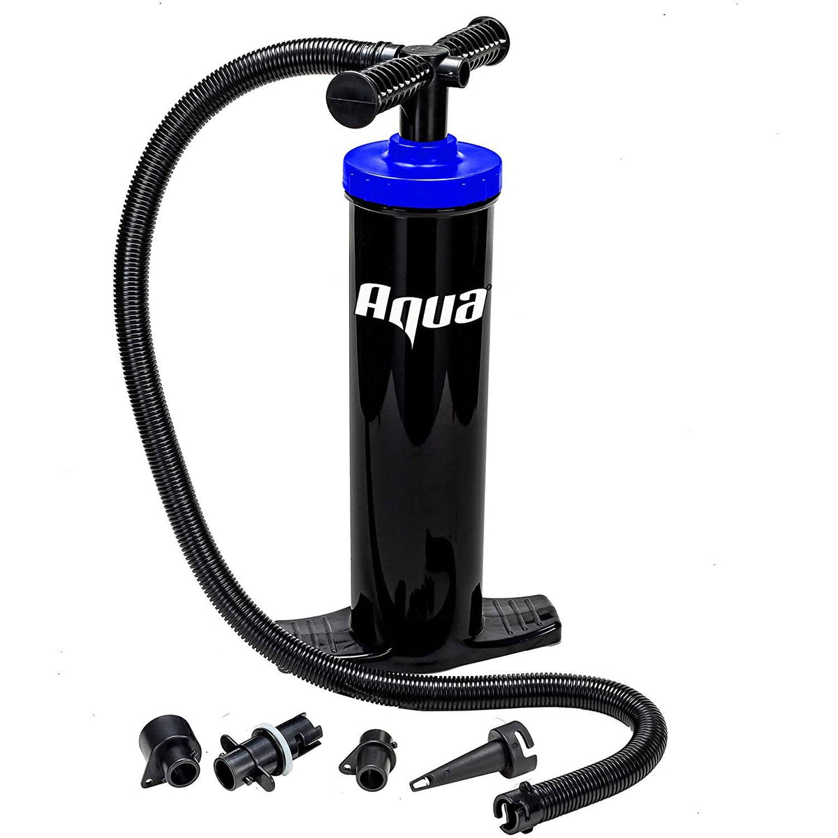 Navy Hibiscus 2 in 1 Pool Float with Caddy and Hand Pump J10190