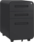 3 Drawer Locking Metal Rolling File Cabinet with Wheels O17087