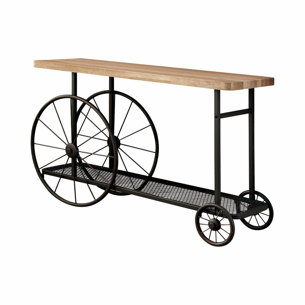 Industrial Style Caster Wheel Sofa Table N9537