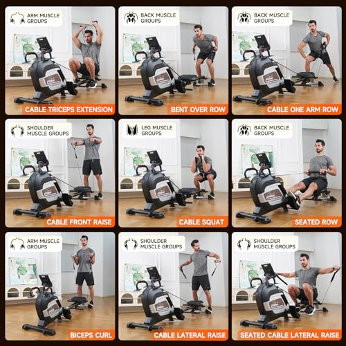 Magnetic Rowing Machine 360 LB Weight Capacity Folding Rower with Tablet Holder I87855