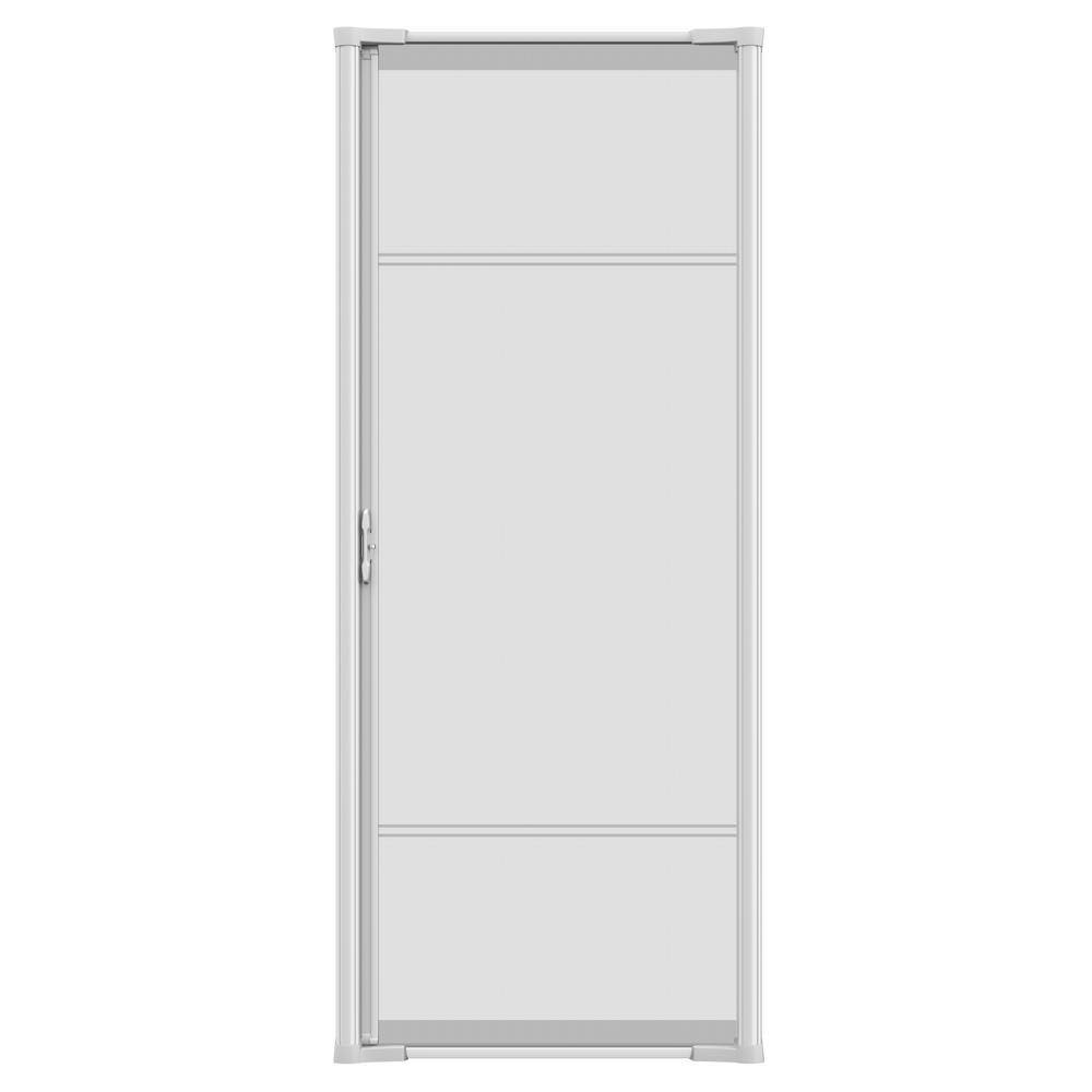 78 in. White Retractable Screen Door A596044