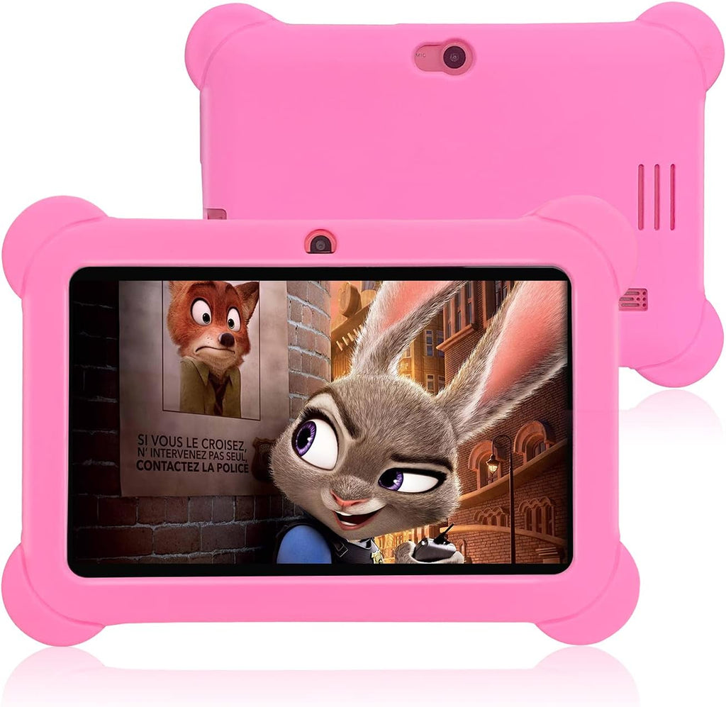 Pink Kids Android Tablet 16GB 1GB RAM Wi-Fi Bluetooth Pack of 2 N7784