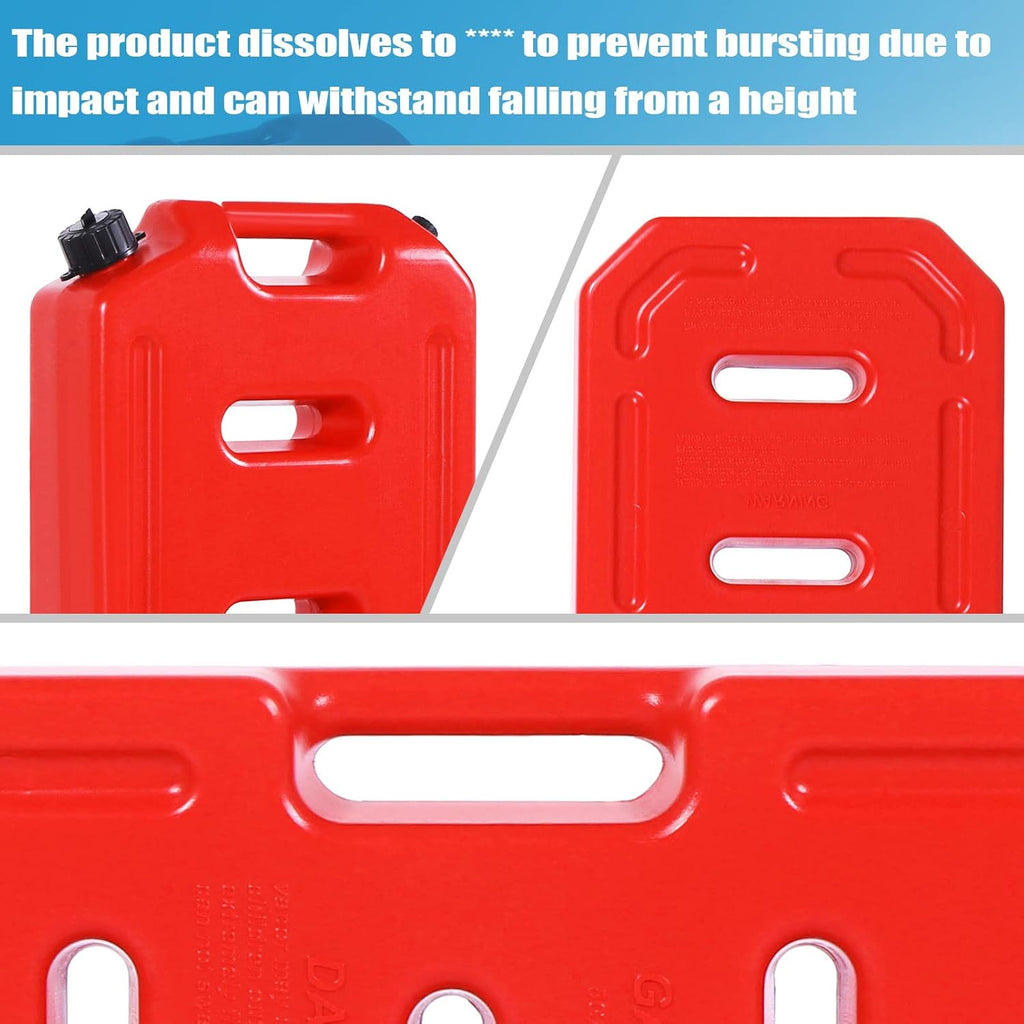20 L Gasoline Pack Fuel Can Red Pack of 2 B7515