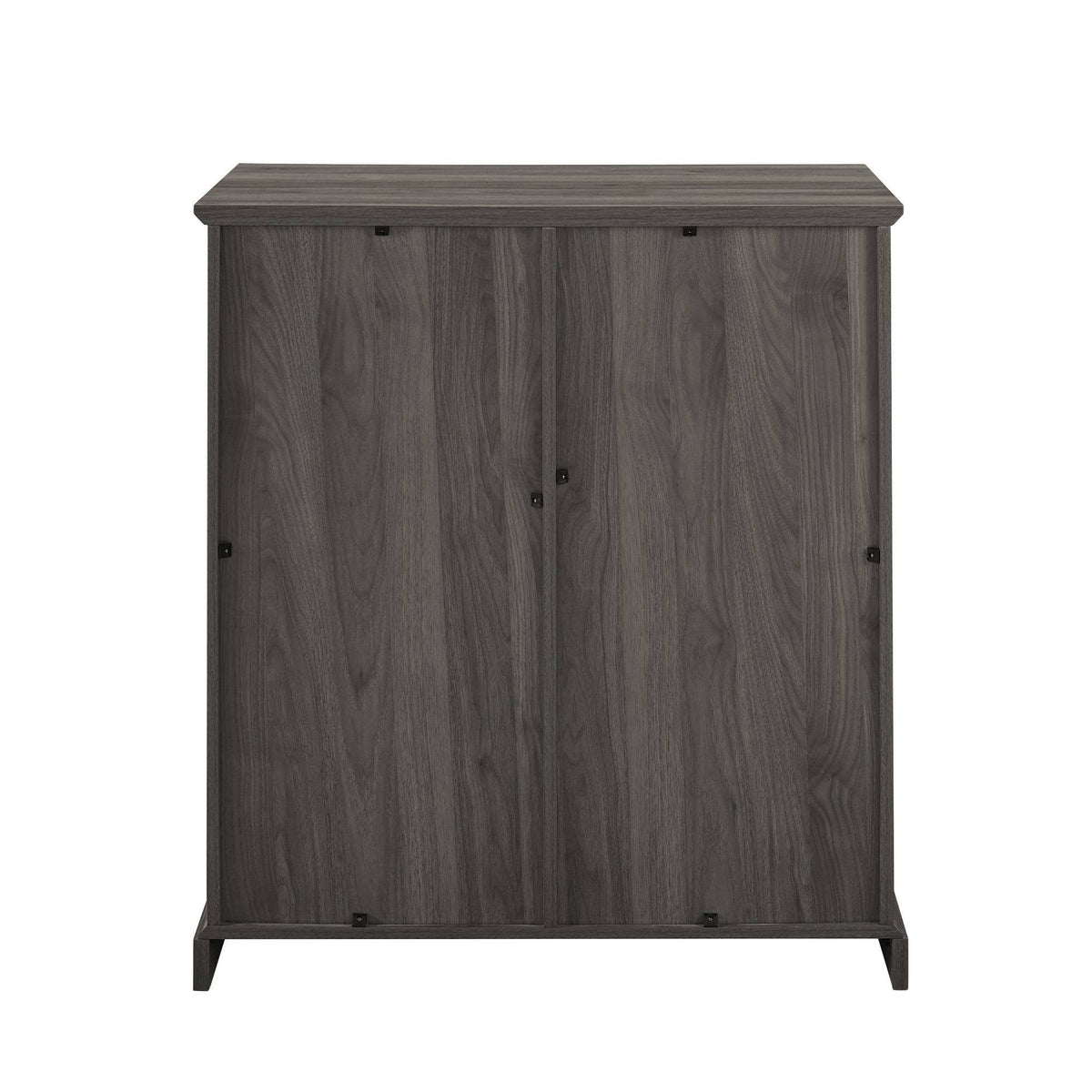 Gray Sliding Window Pane Door Bar Cabinet L983795