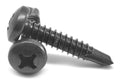 #8-18 x 1 3/4 Self Drilling Screw Phillips Pan Head Black Zinc Plated N9930