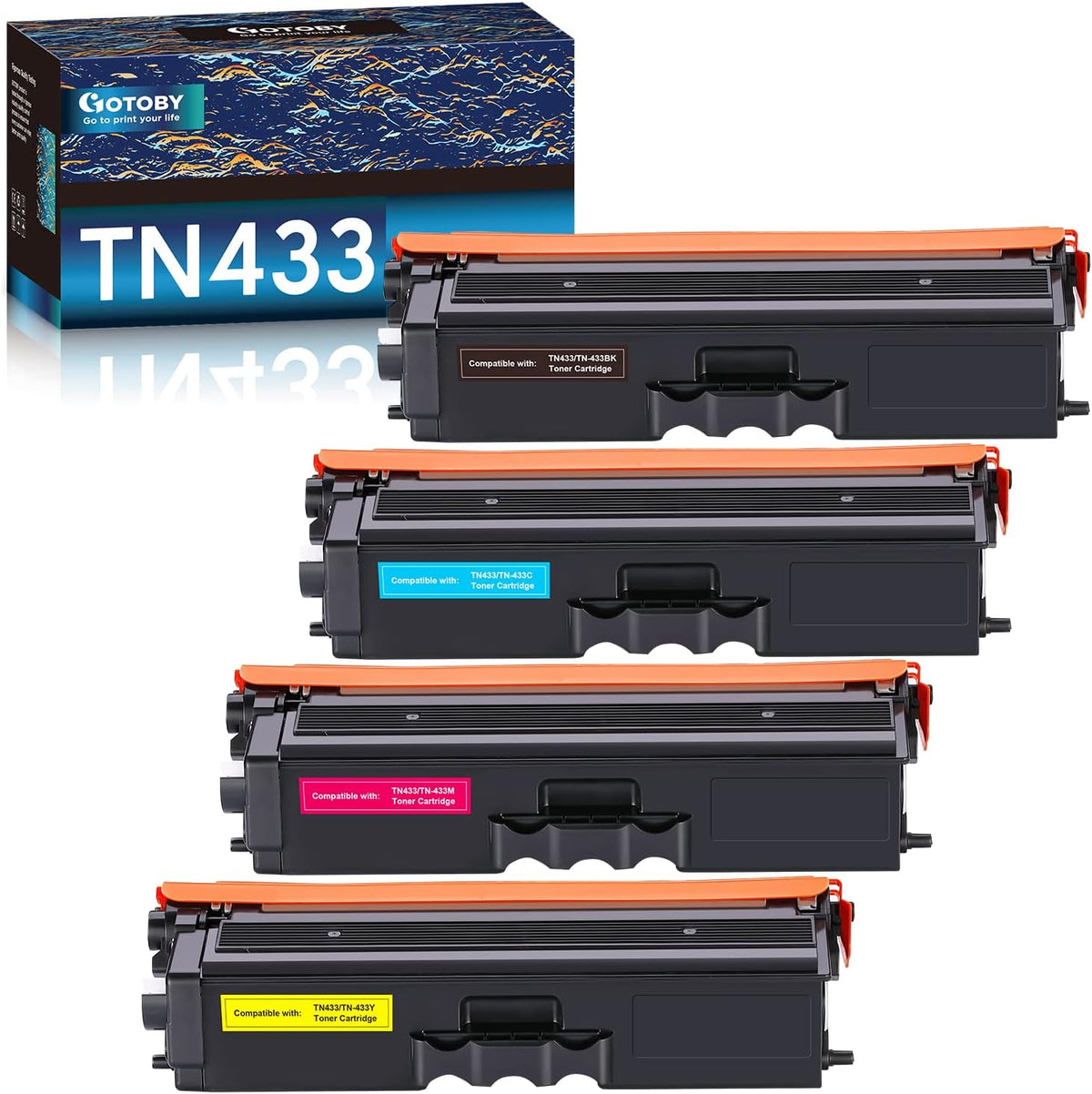 Compatible Toner Cartridge for Brother Printers (Black, Cyan, Magenta, Yellow) K6194