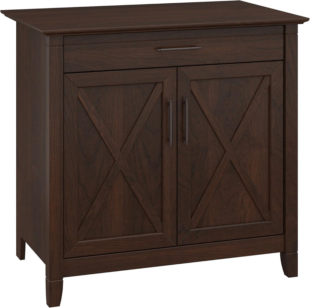 Secretary Desk with Keyboard Tray and Storage Cabinet B652985