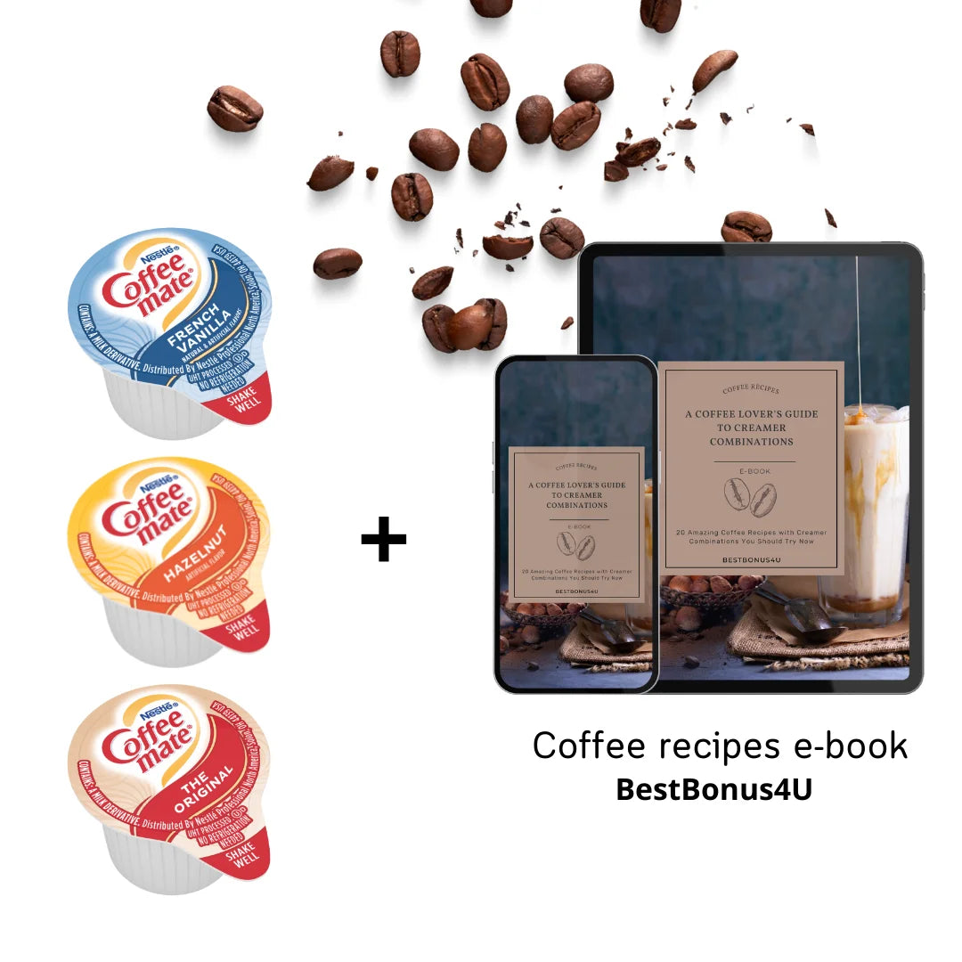 Coffee mate Liquid Creamer Singles Variety Pack, 3 Flavors x 60 ct, 180/Box J51267