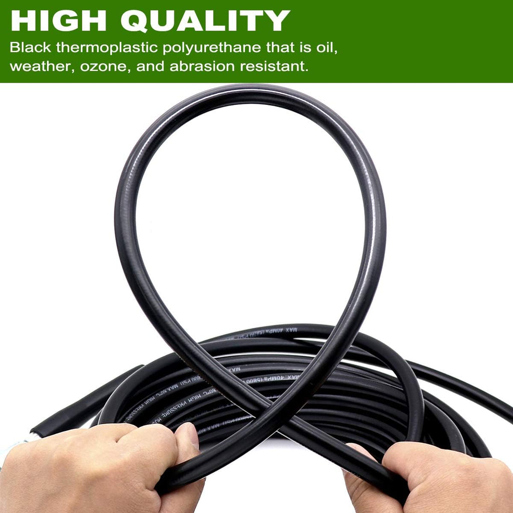 Sewer Jetter Kit 50FT, 5800PSI Drain Cleaner Hose 1/4 Inch NPT, Sewer Jetting Nozzle with Spanner Waterproof Tape P523660