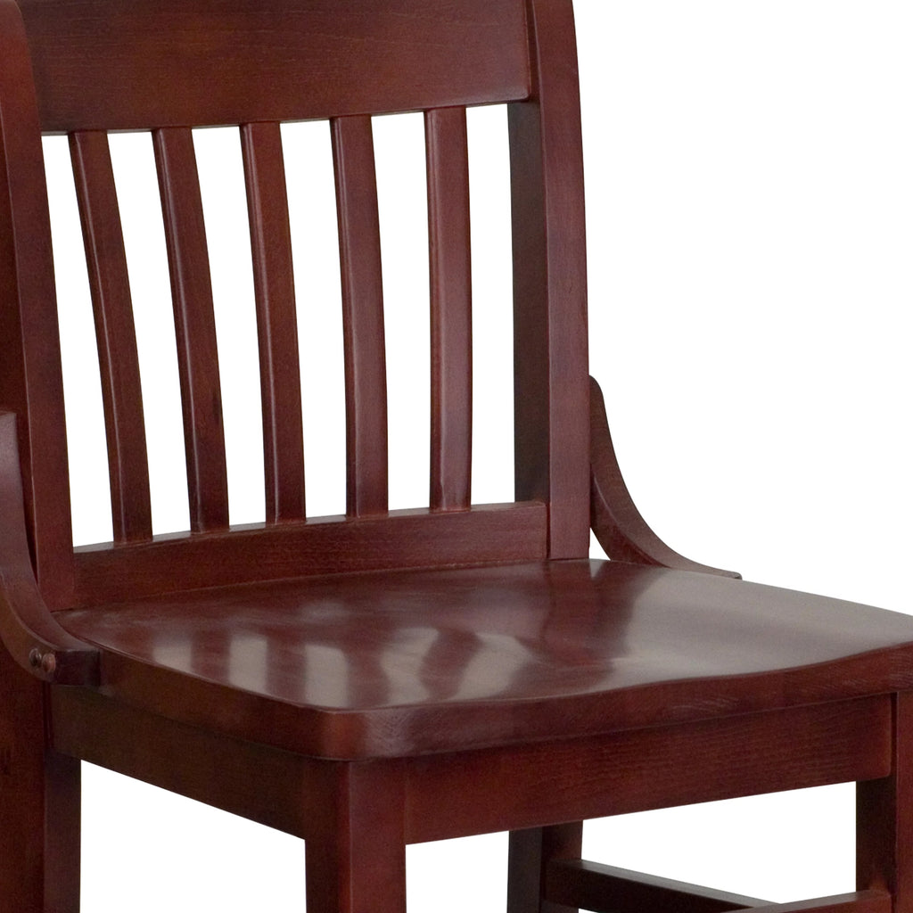 Mahogany Wood Barstool H75259
