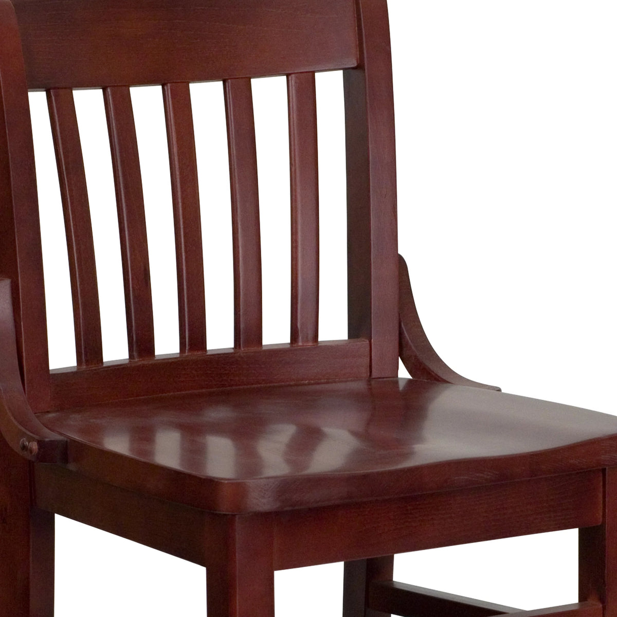Mahogany Wood Barstool H75259