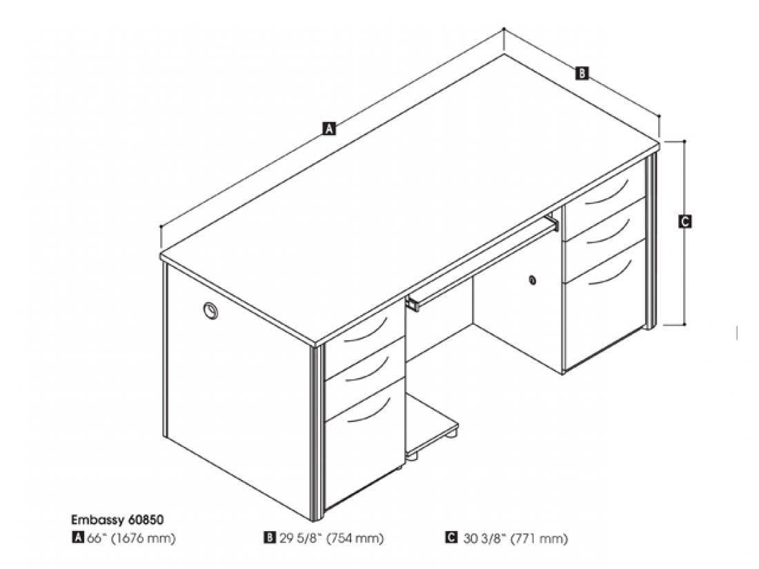 Tuscany Brown Executive Desk Kit G523