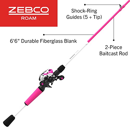 Baitcast Reel and Fishing Rod Combo 6-Foot 6-Inch 2-Piece Medium-Heavy K3134