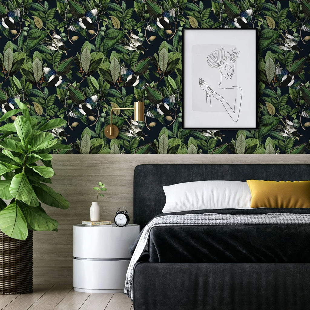 Tropical Jungle Leaf Peel and Stick Wallpaper 17.7''x354'' Removable Self Adhesive Contact Paper M809785
