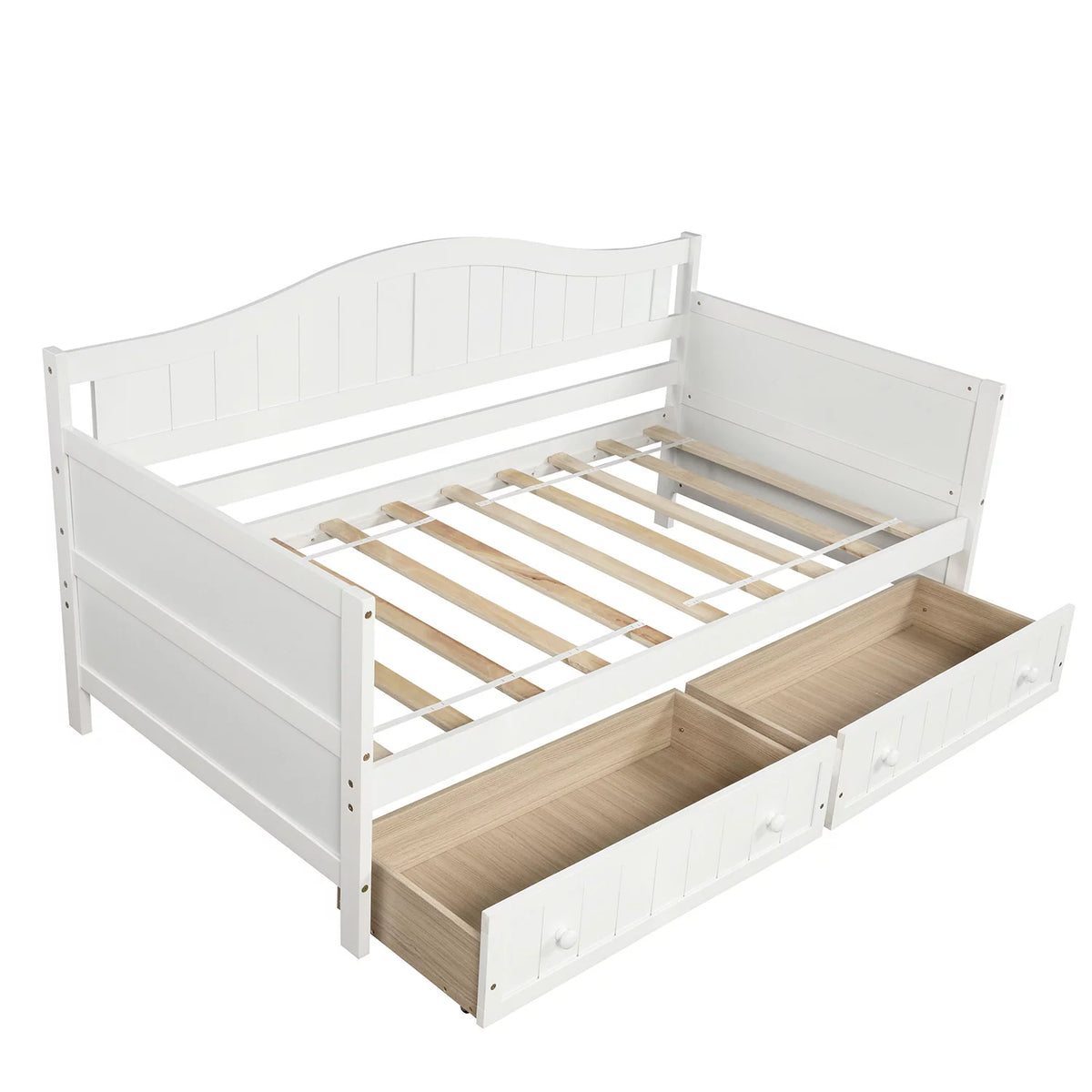 Wood Twin Size Daybed with Two Storage Drawers F33023