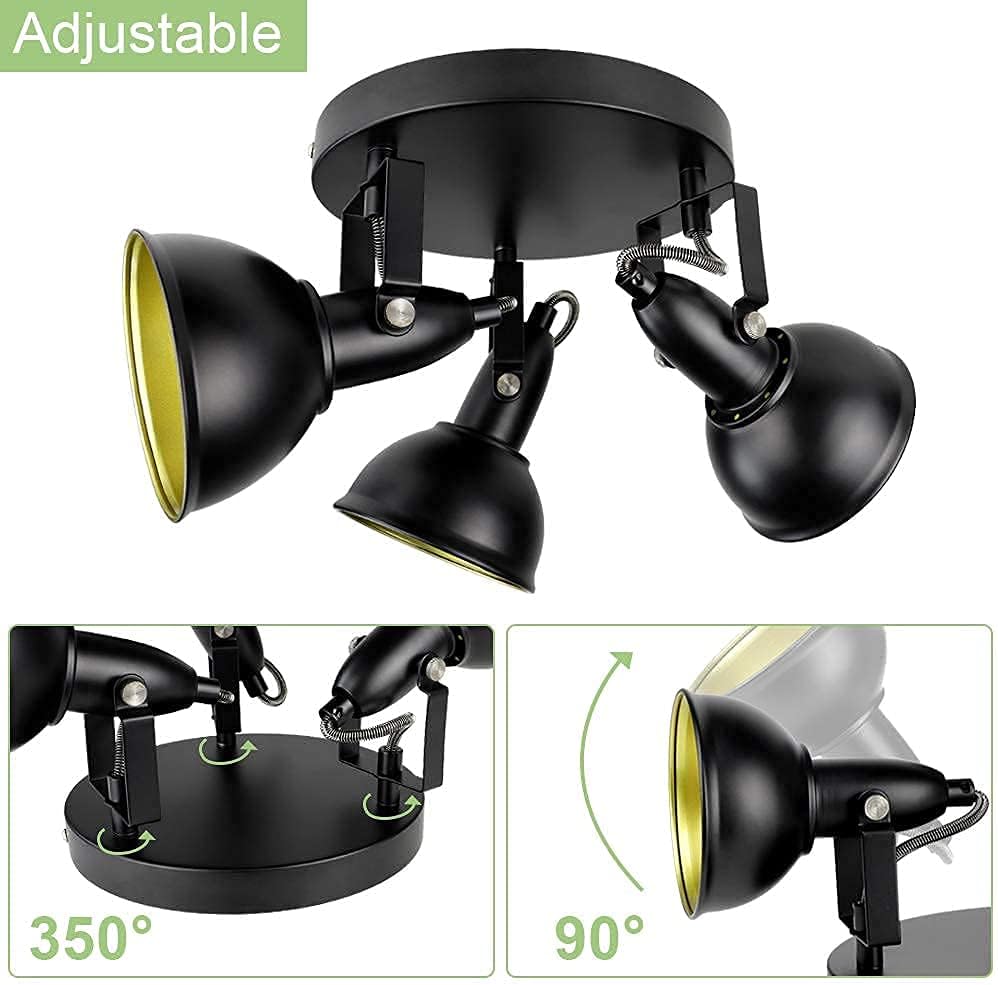 3-Light Rattan LED Track Ceiling Light P52745