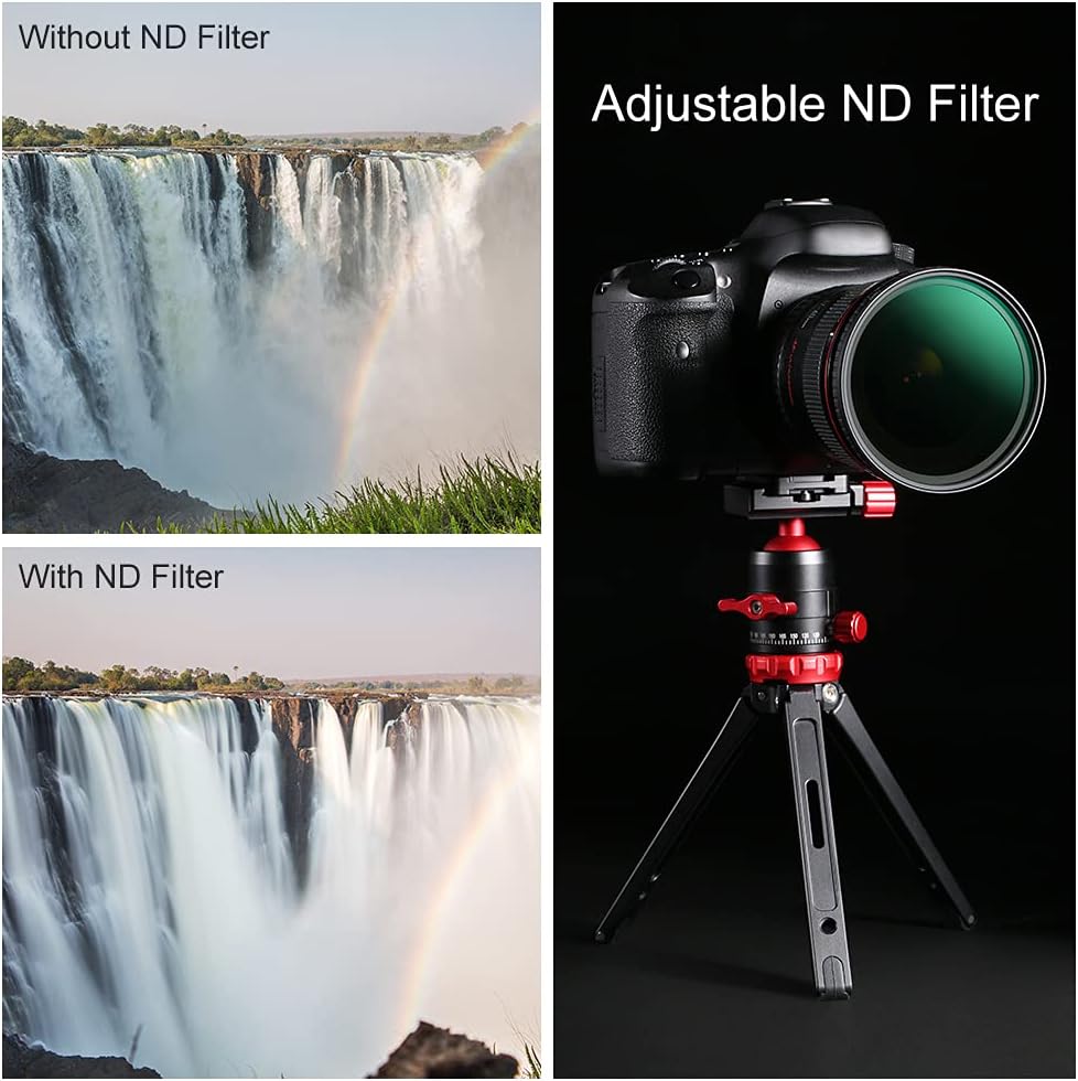 77mm Variable ND Filter ND8-ND128 (3-7 Stop) HD Hydrophobic VND Filter A57740