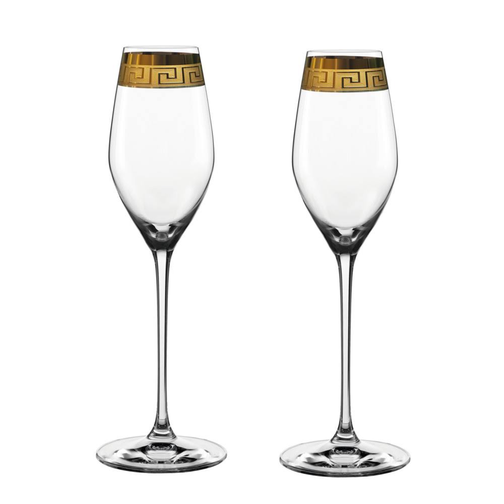 Fine Crystal Champagne Glass, Set of 2 Y475
