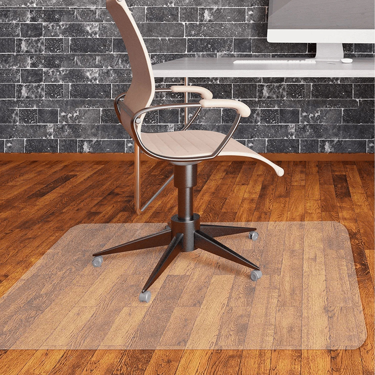 Clear PVC Chair Floor Mat for Hardwood Floor L714845