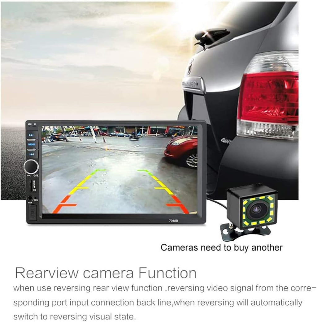 Double Din Car Stereo with Bluetooth & Rear-View Camera Z8261
