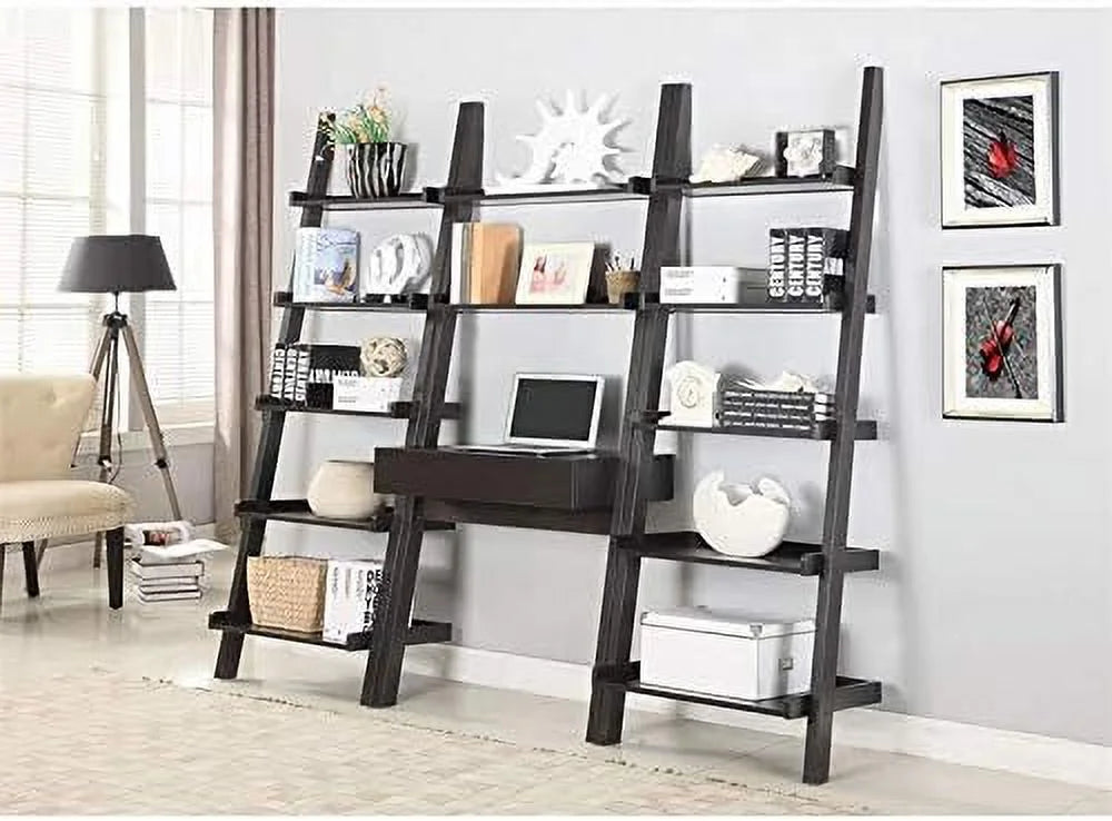 Cappuccino Wall Leaning Ladder Writing Desk C640593