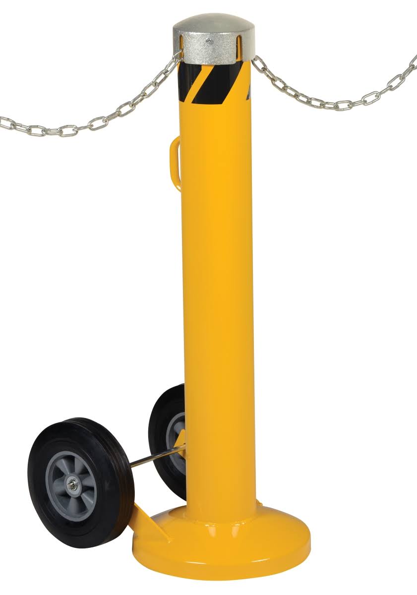 Yellow Movable Bollard with Slots B1314