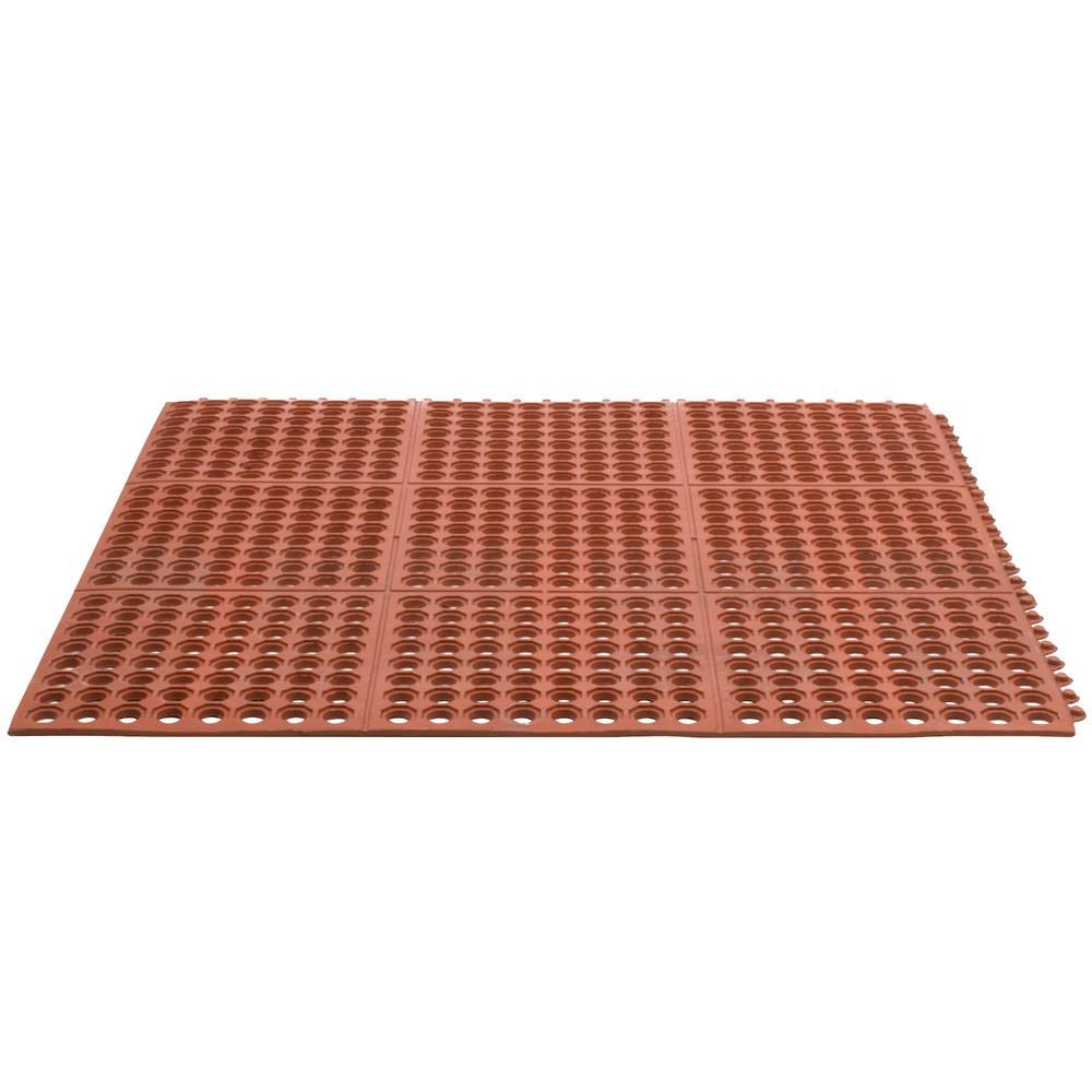 Red Commercial Rubber Mat 3 x 5 Feet M63914