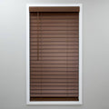 Cut-to-Width Dark Oak Cordless 2 in. PVC Faux Wood Blind 70 in. W x 72 in. L G4159