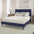 Gray Diamond Tufted Upholstered Queen Platform Bed O786790