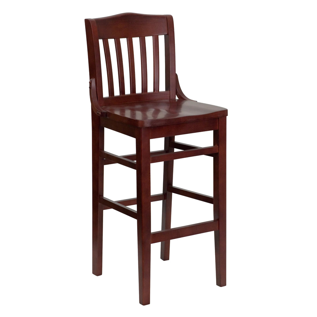 Mahogany Wood Barstool H75259