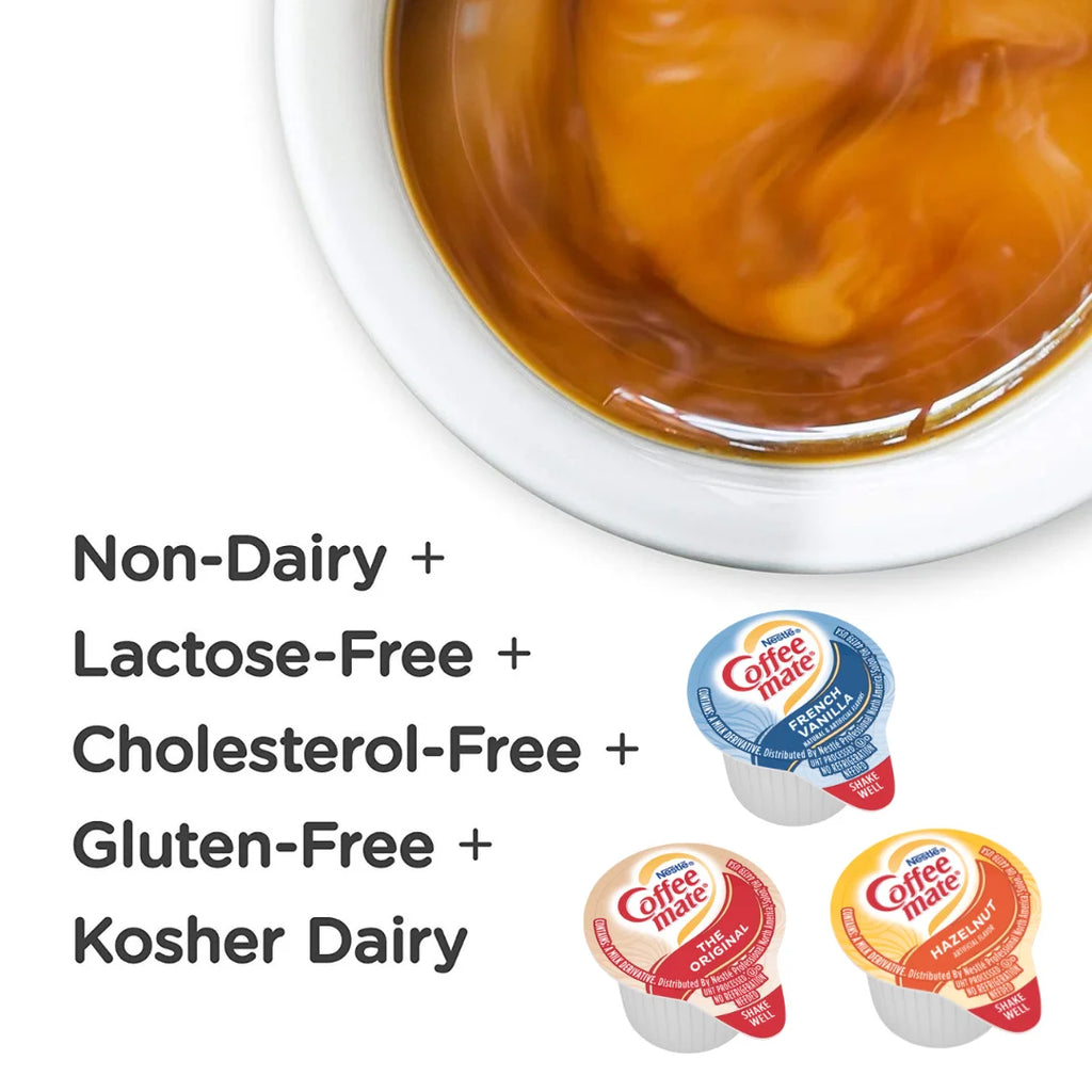 Coffee mate Liquid Creamer Singles Variety Pack, 3 Flavors x 60 ct, 180/Box J51267