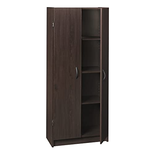 White 2 Door Pantry Cabinet with Adjustable Shelves R200806