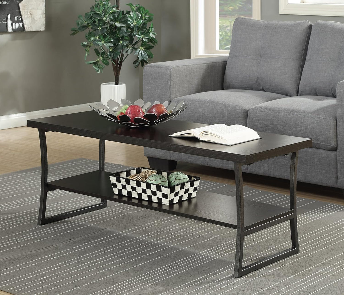 Faux Birch Slate Gray Coffee Table Z547