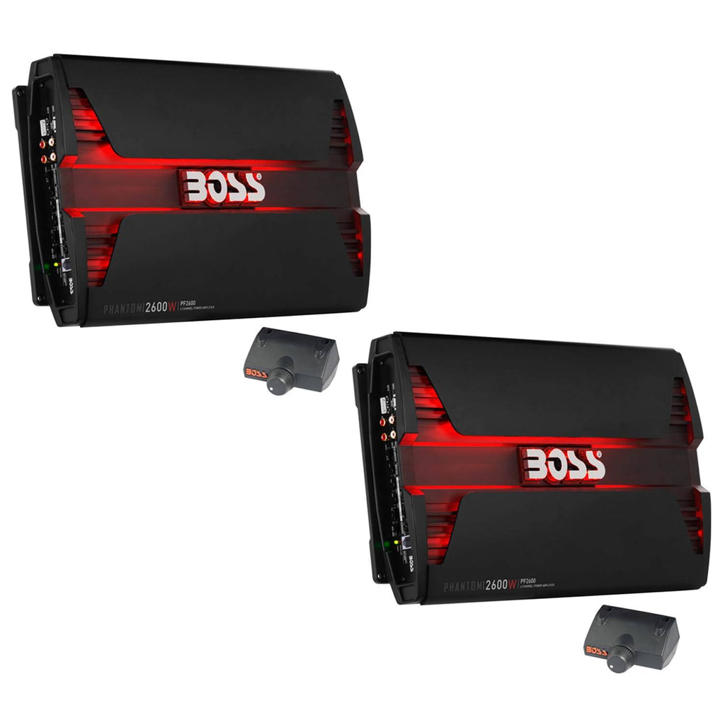 2600W 4 Channel Car Audio Amplifier with Remote (2 Pack) E8018