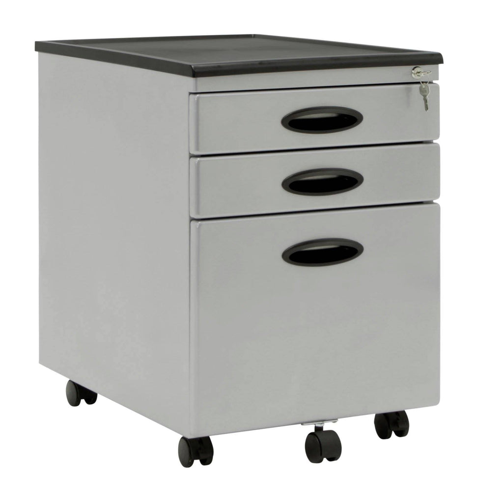 3 Drawer File Cabinet (3 Pack), Gray Q25474
