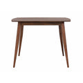 Mid Century 48 in. Square Walnut Wood Dining Table Y1534