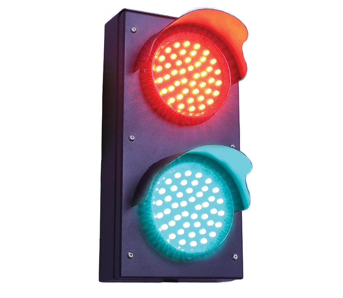 Industrial LED Traffic Stop Light 4 inch Diameter Lens, 2 Color Red/Green 90VAC-260VAC Dock Bay Indicator Warning Light S50546