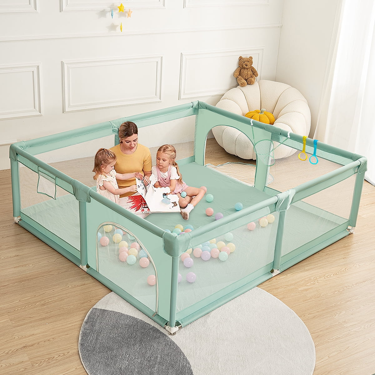 63x63'' Gray Baby Playpen T973