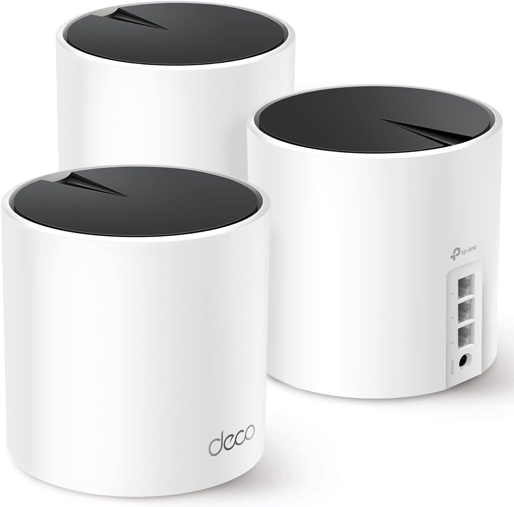 TP-Link Deco AX3000 WiFi 6 Mesh System (Deco X55) - Covers up to 6500 Sq.Ft. , Replaces Wireless Router and Extender, 3 Gigabit ports per unit, supports Ethernet Backhaul (3-pack) A246938
