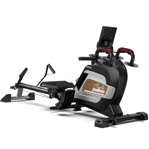 Magnetic Rowing Machine 360 LB Weight Capacity Folding Rower with Tablet Holder I87855