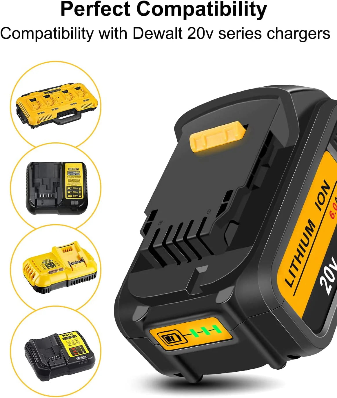 20V 6.0Ah Battery 2 Pack D99052