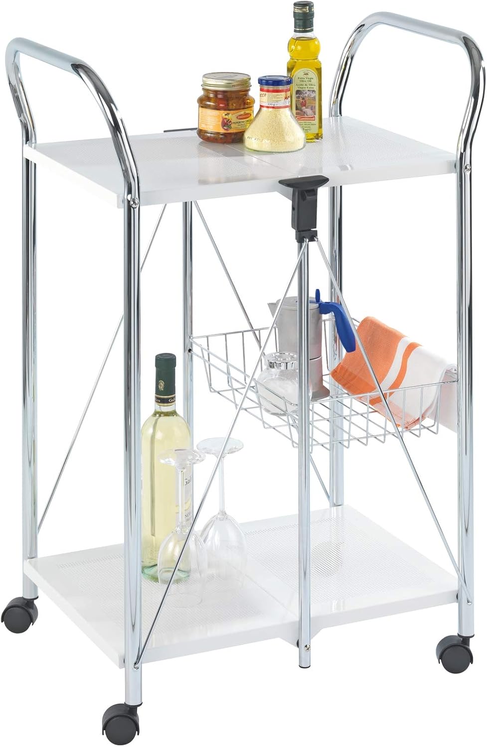3 Tier Rolling Metal Cart G6897
