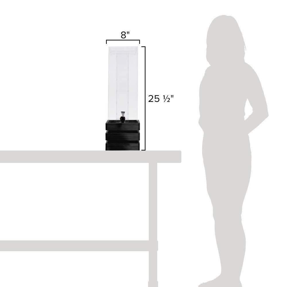 Midnight 3 Gal Crate Infused Beverage Dispenser H5017