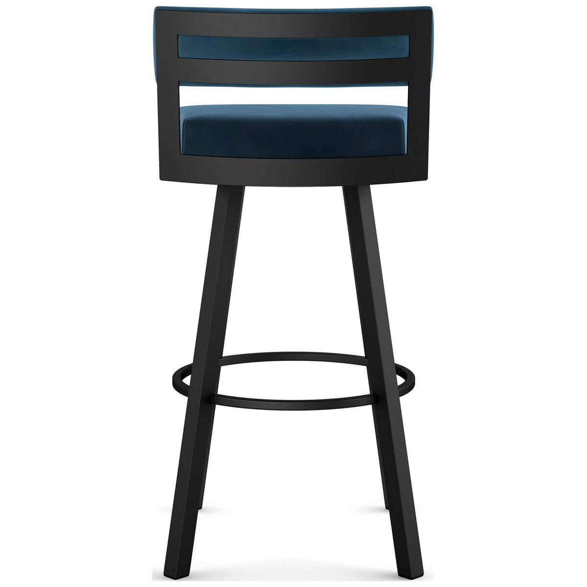 Dark Blue Velvet Swivel Counter Stool C550493
